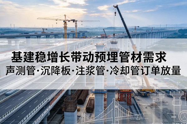 西吉基建稳增长带动预埋监测管材需求，声测管、沉降板、注浆管订单持续放量